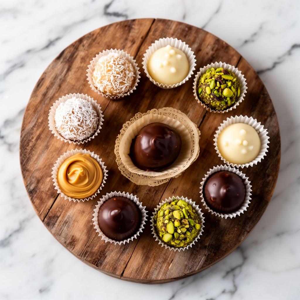 Variedade de brigadeiros fit prontos para venda